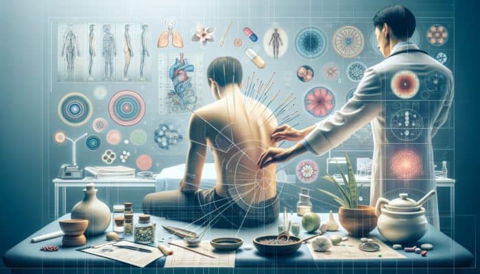 A tranquil UK clinic integrating Eastern and Western healing approaches through acupuncture treatment.