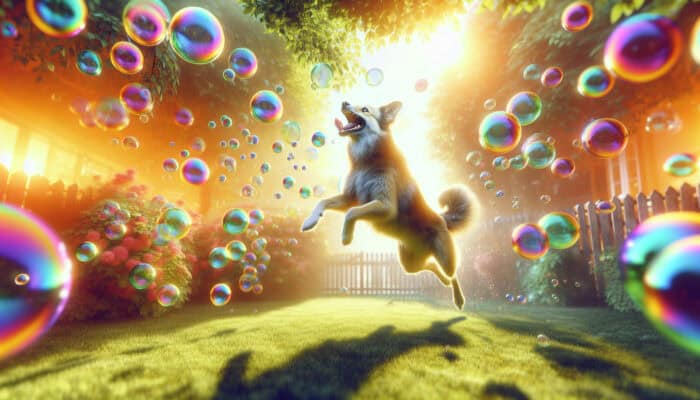 Bubble Chasing: A Universal Delight for Pets Outdoors